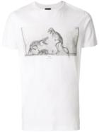 Ps By Paul Smith Dinosaur Skeleton Print T-shirt - White