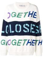 Closed Together Knitted Jumper - White