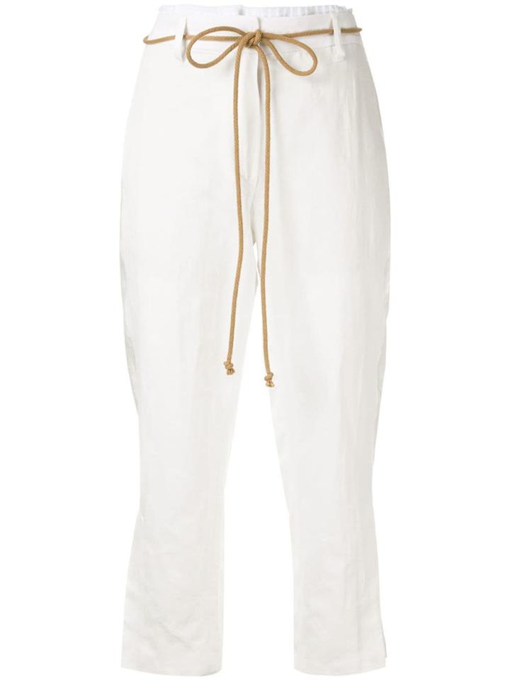 Ann Demeulemeester Side Panel Trousers - White