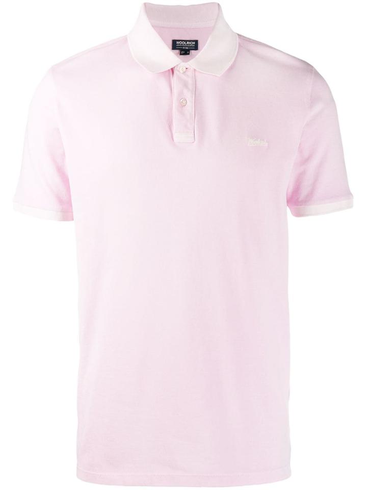 Woolrich Short Sleeve Polo Top - Pink