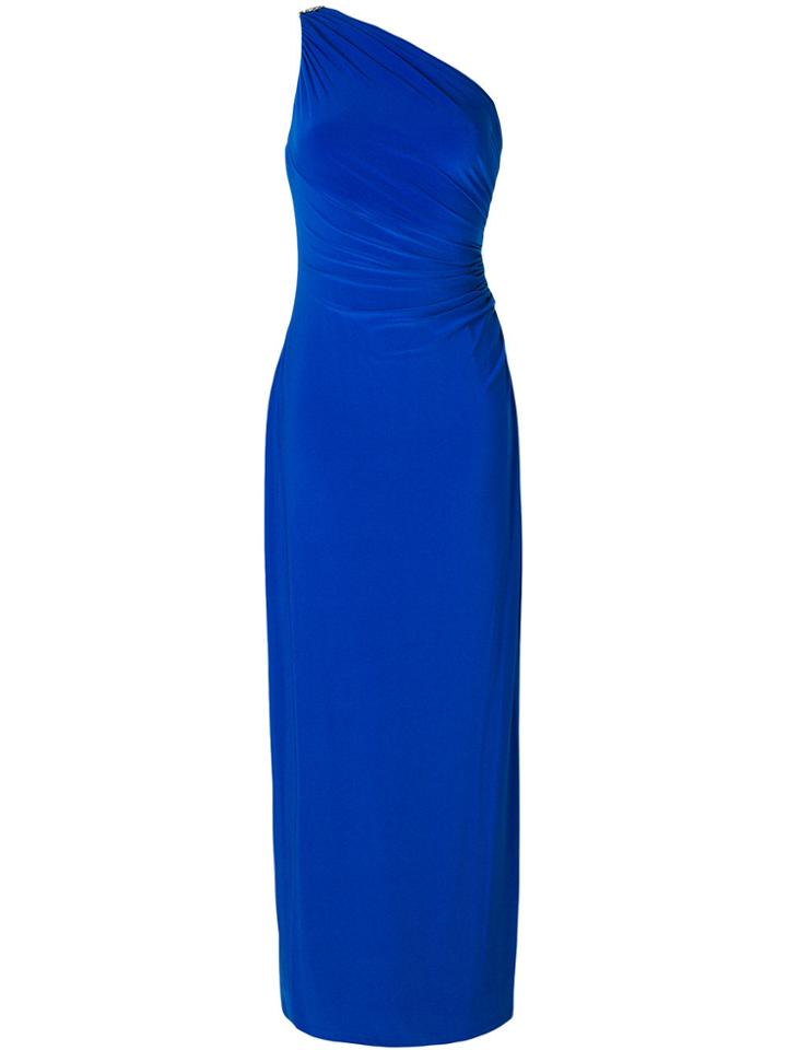 Lauren Ralph Lauren One Shoulder Gown - Blue