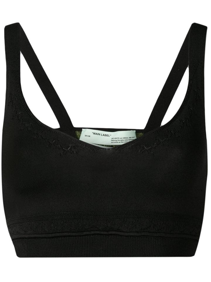 Off-white Knit Basic Top - Black