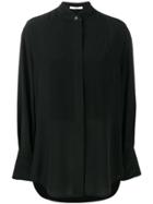 Givenchy Pleated Front Bib Blouse - Black