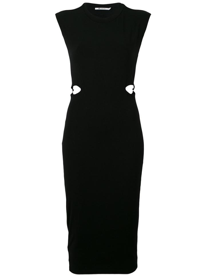 T By Alexander Wang Cut-out Fitted Dress - Black