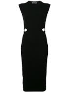 T By Alexander Wang Cut-out Fitted Dress - Black