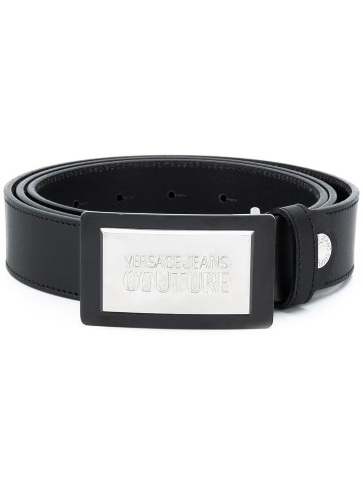 Versace Jeans Couture Logo Buckle Belt - Black