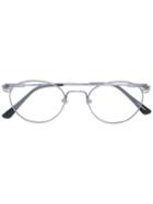 Tom Ford Eyewear Oval Frame Glasses, Grey, Titanium/metal (other)/acetate