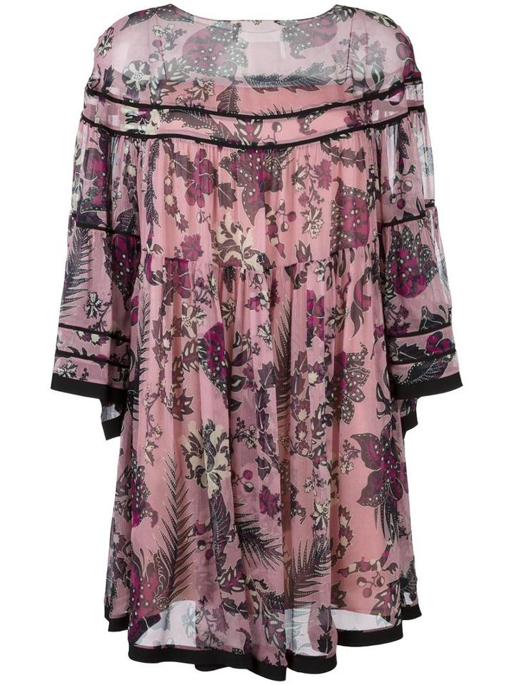 Chloé Cactus Flower Print Dress, Women's, Size: 38, Pink/purple, Silk/polyester