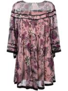 Chloé Cactus Flower Print Dress, Women's, Size: 38, Pink/purple, Silk/polyester