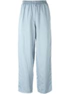 Mm6 Maison Margiela Wide-leg Trousers, Women's, Size: 44, Grey, Viscose/silk