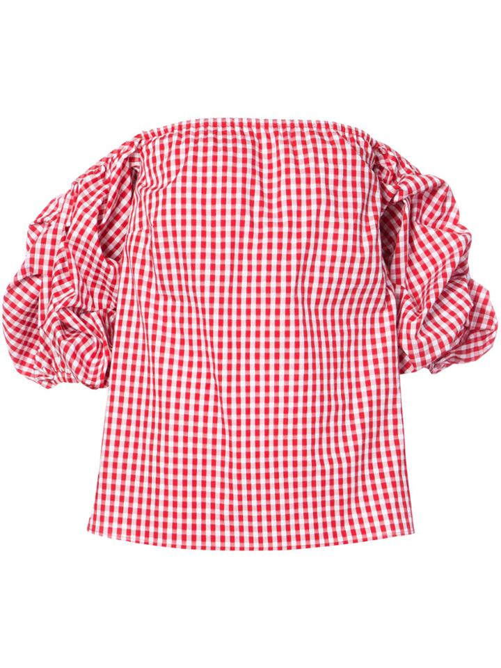 Petersyn Tara Gingham Print Top - Red