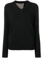 Joseph Contrast Back Jumper - Black