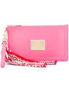 Love Moschino Scarf Detail Clutch, Women's, Pink/purple, Polyurethane