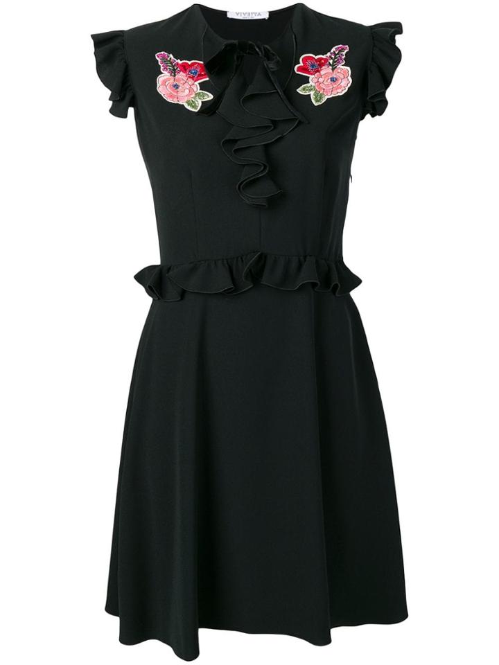 Vivetta Short Ruffled Dress - Black