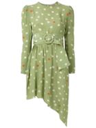 Adriana Degreas Asymmetric Silk Dress - Green