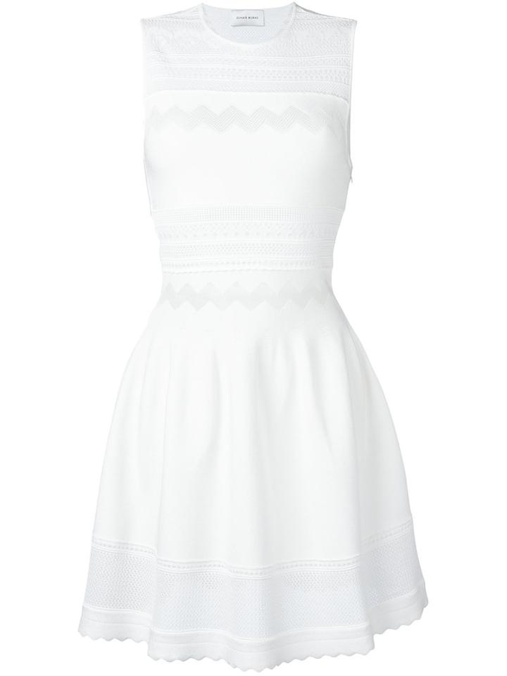 Zuhair Murad Fitted Short Dress, Women's, Size: 40, White, Viscose/polyamide/polyester
