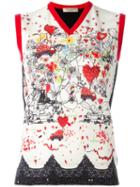 Piccione. Piccione Printed Knit Tank Top, Women's, Size: 42, Virgin Wool