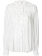 Brognano Ruffled Front Shirt - White