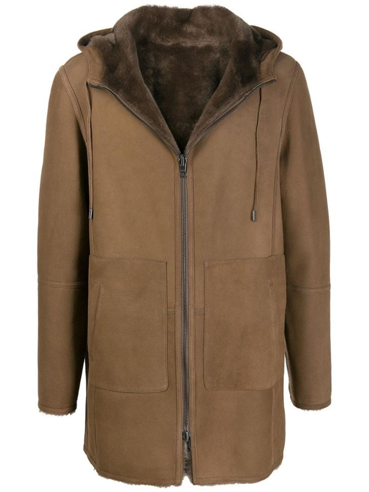 Desa 1972 Hooded Zip-up Coat - Brown