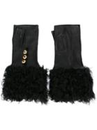 Chanel Vintage Fingerless Gloves, Women's, Black