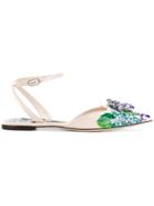 Dolce & Gabbana Bellucci Floral Embellished Slippers - Multicolour