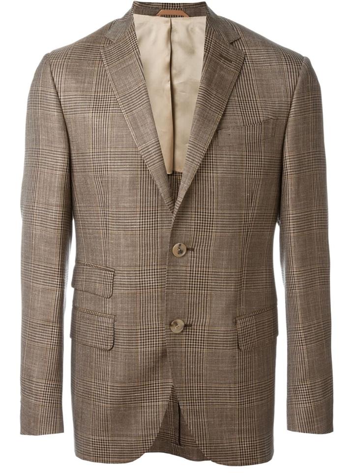 Fashion Clinic Timeless Checked Blazer - Brown