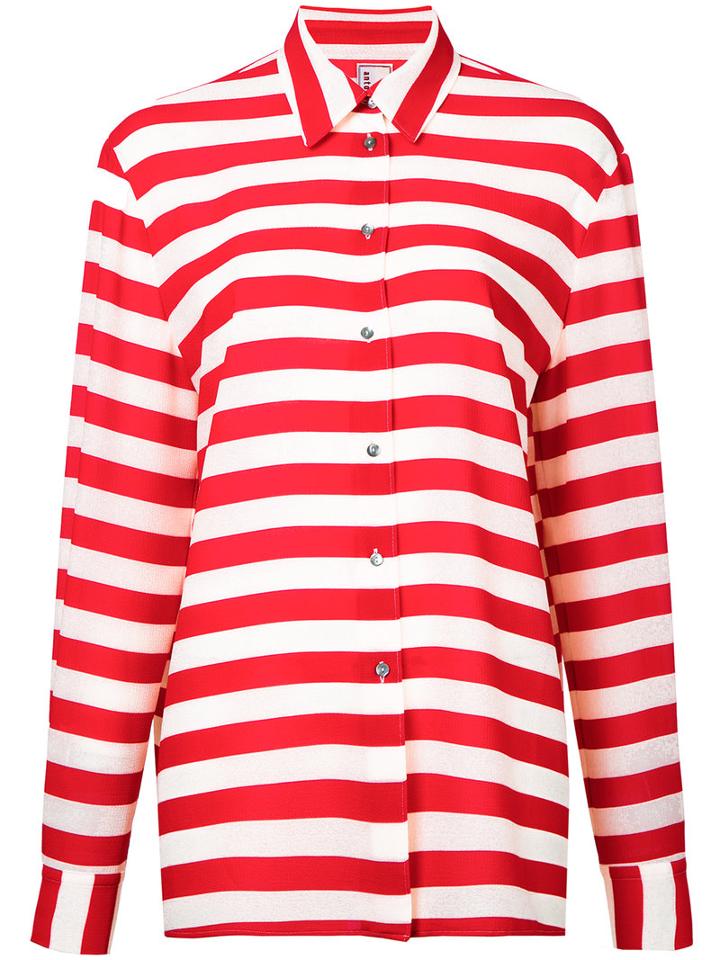 Antonio Marras Striped Shirt, Women's, Size: 42, White, Polyester/spandex/elastane