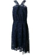 Nº21 Lace And Net Sleeveless Dress - Blue