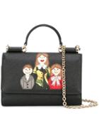 Mini 'von' Wallet Crossbody Bag, Women's, Black, Calf Leather, Dolce & Gabbana