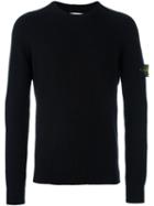 Stone Island Knit Jumper, Men's, Size: Large, Black, Cotton/polyester
