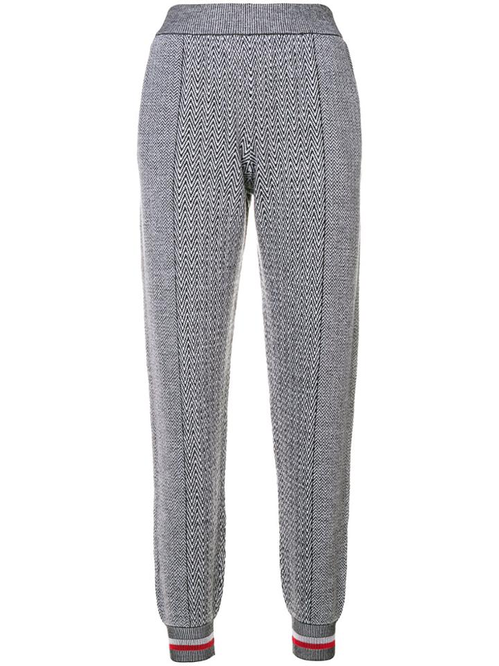 Stella Mccartney Tapered Zig-zag Track Pants - Grey