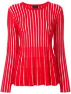 G.v.g.v. Sheer Striped Sweater - Red