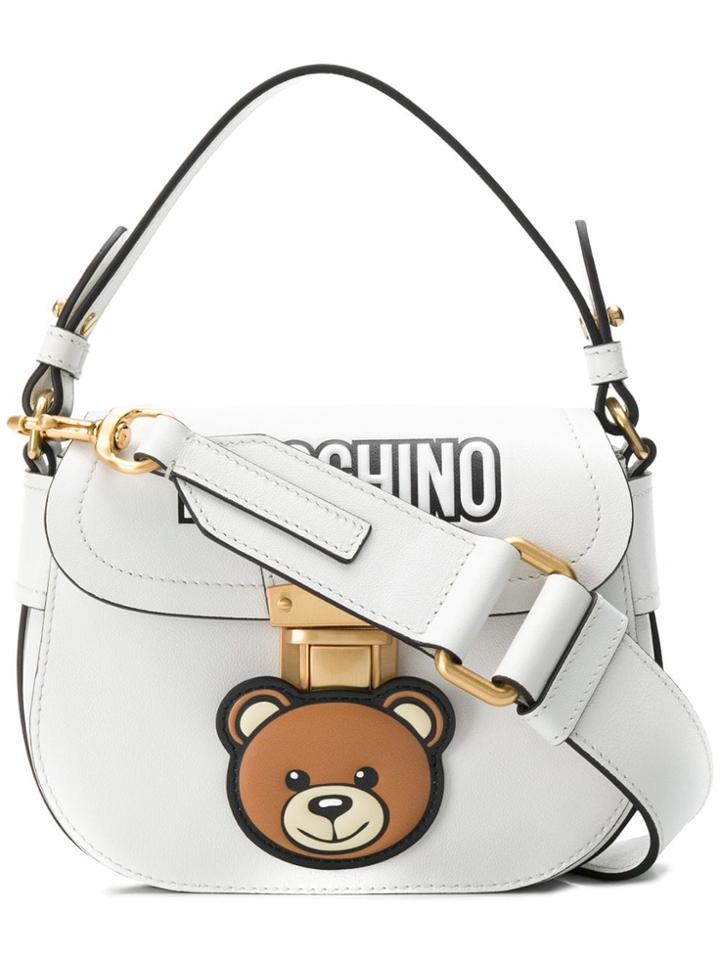 Moschino Teddy Small Crossbody Bag - White