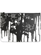 Alexander Mcqueen Floral Drip Print Clutch
