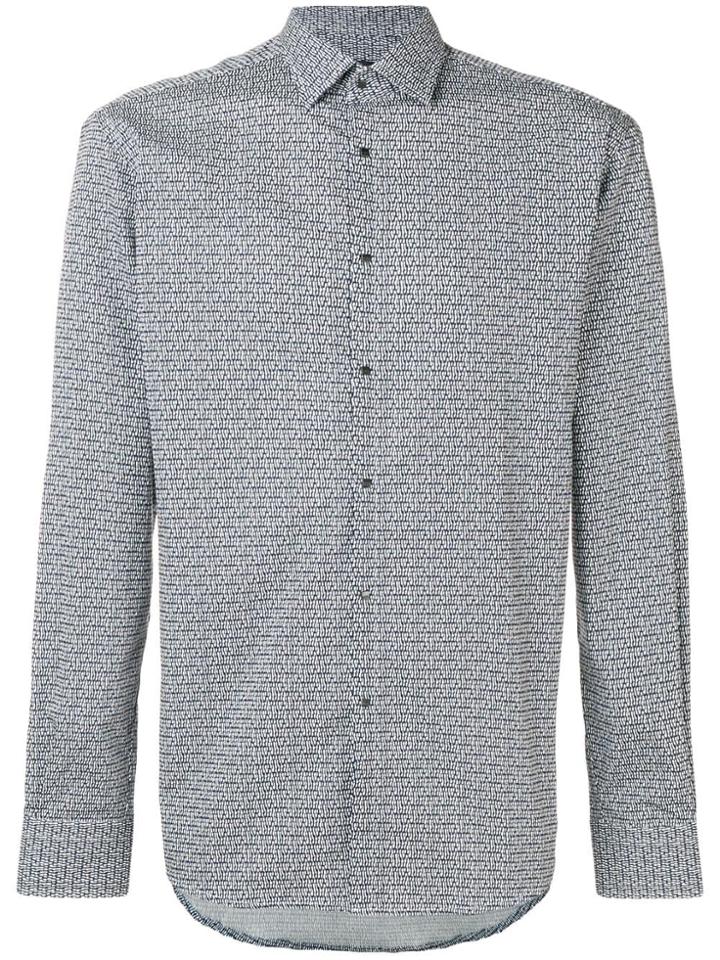 Karl Lagerfeld Abstract Print Slim-fit Shirt - Blue