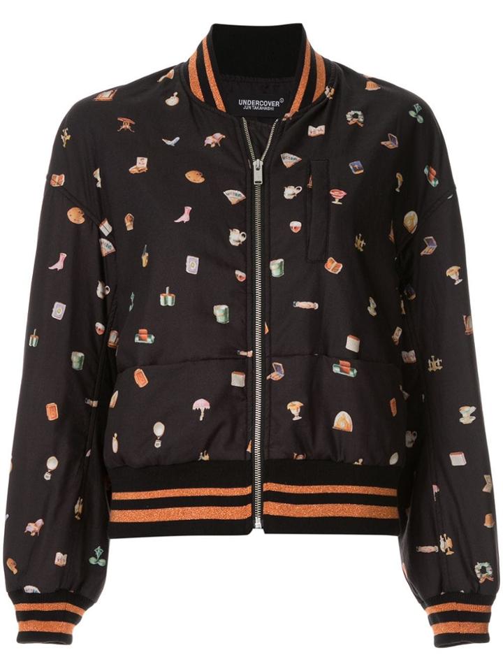 Undercover Graphic Bomber Jacket - Black