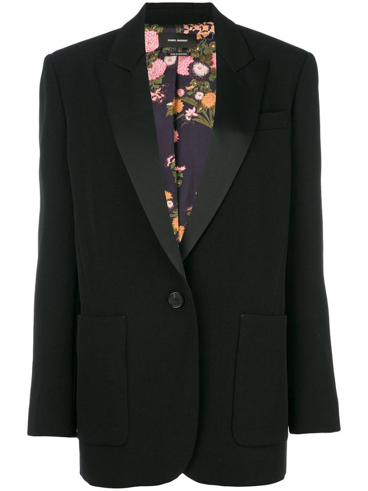 Isabel Marant - Laya Blazer - Women - Wool/polyester/viscose/cotton - 36, Black, Wool/polyester/viscose/cotton