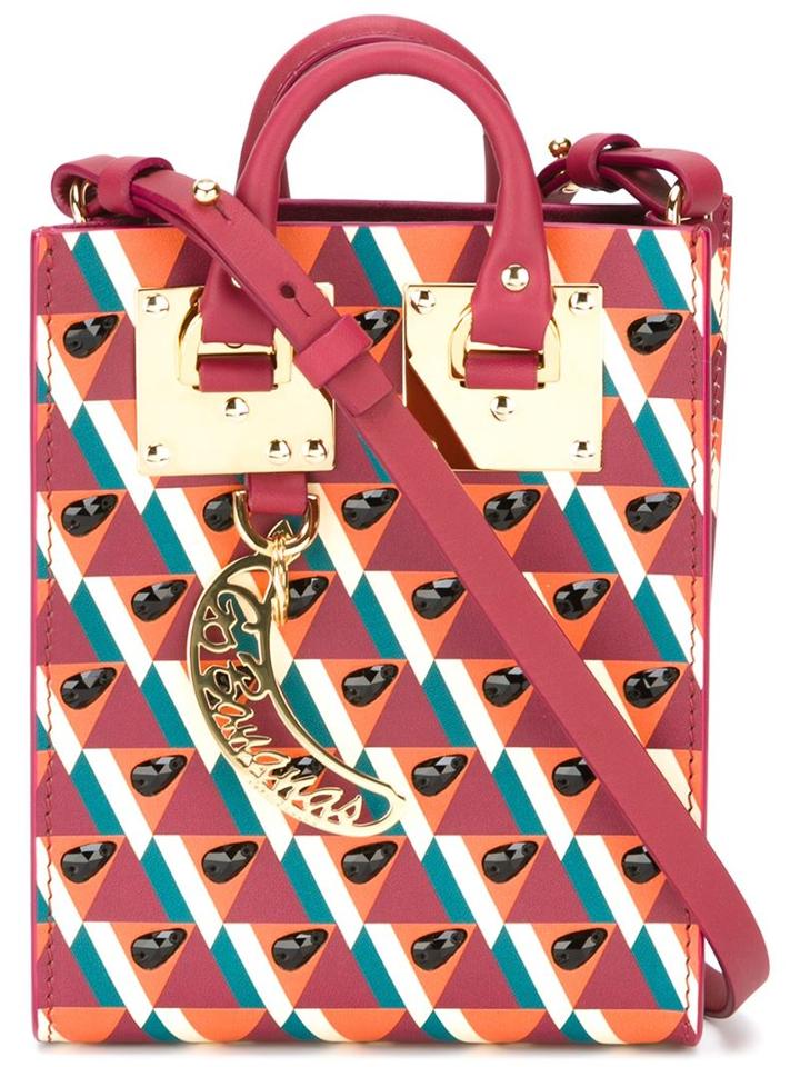 Sophie Hulme Nano 'albion' Crossbody Bag, Women's, Pink/purple