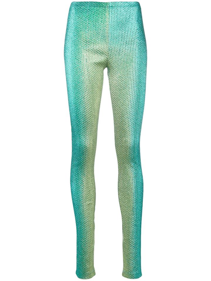 Area Fitted Leggings - Blue