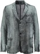 Avant Toi Faded Woven Blazer - Grey