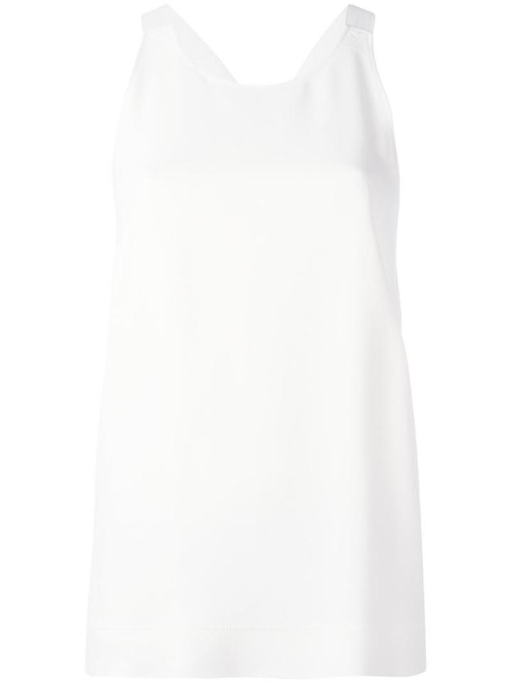 Joseph Belt-strap Tank, Women's, Size: 38, White, Viscose/spandex/elastane/cotton