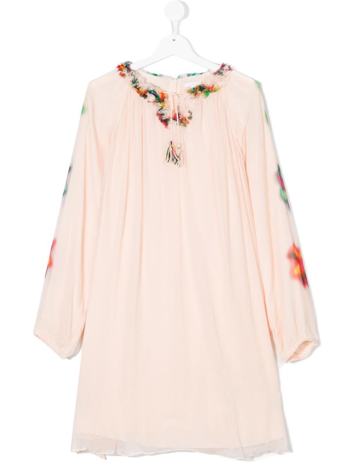 Chloé Kids Tassel Dress - Pink & Purple
