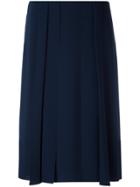 Cédric Charlier Pleated Detail Skirt - Blue