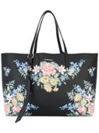 Alexander Mcqueen - Floral Tote Bag - Women - Leather - One Size, Blue, Leather