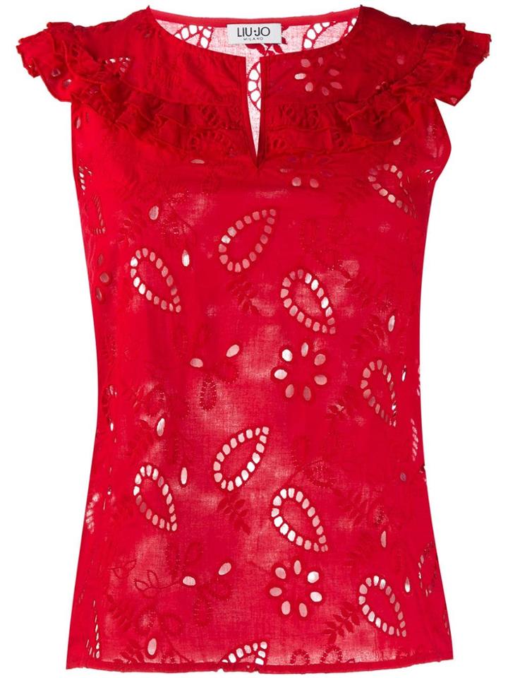 Liu Jo Embroidered Sleeveless Top