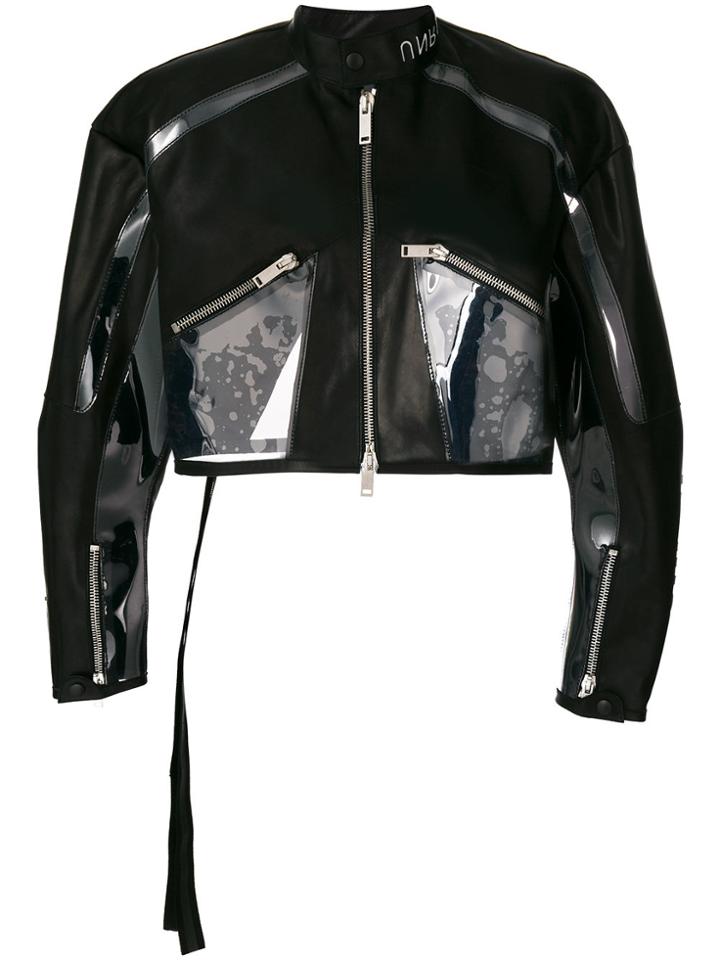 Unravel Project Cropped Panel Jacket - Black