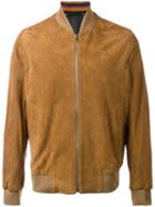 Paul Smith Bomber Jacket, Men's, Size: Xl, Brown, Suede