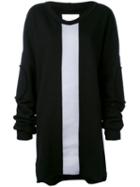 Long Sweatshirt - Women - Cotton/polyester - One Size, Black, Cotton/polyester, Nelly Johansson