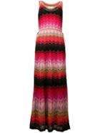 M Missoni Panelled Knit Maxi Dress - Pink