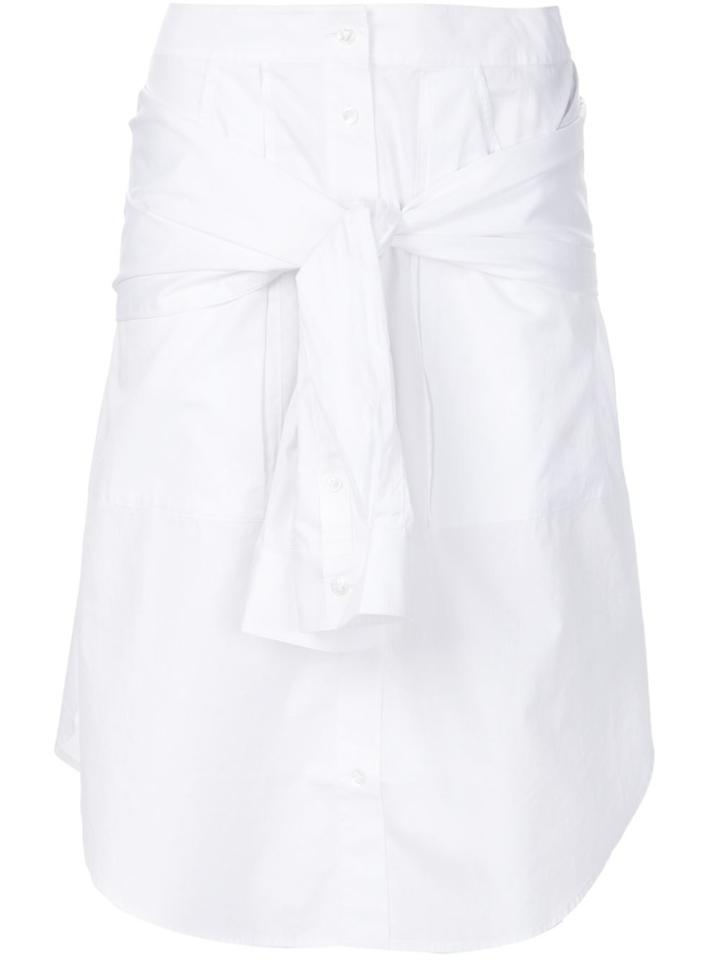 T By Alexander Wang Shirt Style A-line Skirt - White